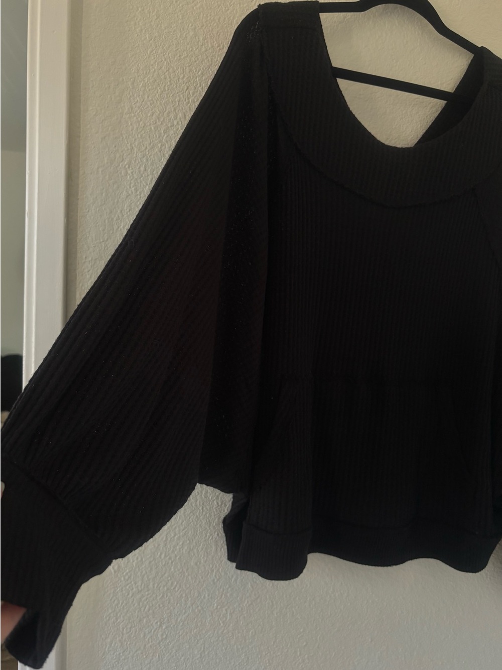 We the Free Free People West End Waffle Knit dolman sleeve Sweater L - Picture 7 of 11